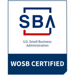 wosb(250 x 250 px) U.S. Small Business Administration logo with text "WOSB Certified" indicating Women-Owned Small Business certification.